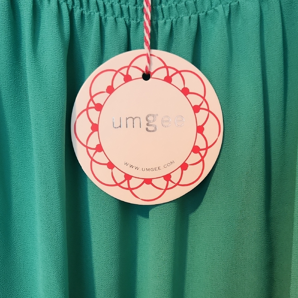 New- Umgee Turquoise Sleeveless Midi Dress Size Medium - Picture 3 of 7